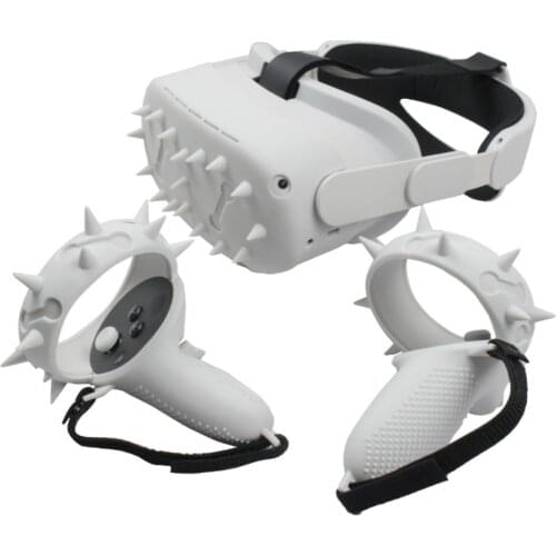 Combo Silicone Front Head Cover Soft Face Eye Pad Full Protective Controller Sleeve Knuckle Strap for Oculus Quest 2 Accessories