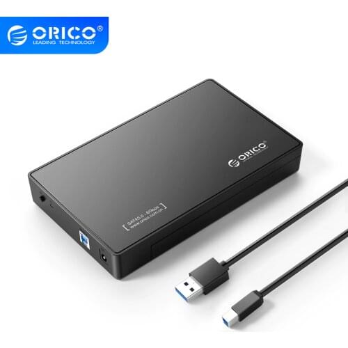 ORICO 3588US3 HDD Enclosure 3.5 inch SATA External Hard Drive Enclosure USB 3.0 HDD Case Tool Free for 3.5" SATA HDD and SSD