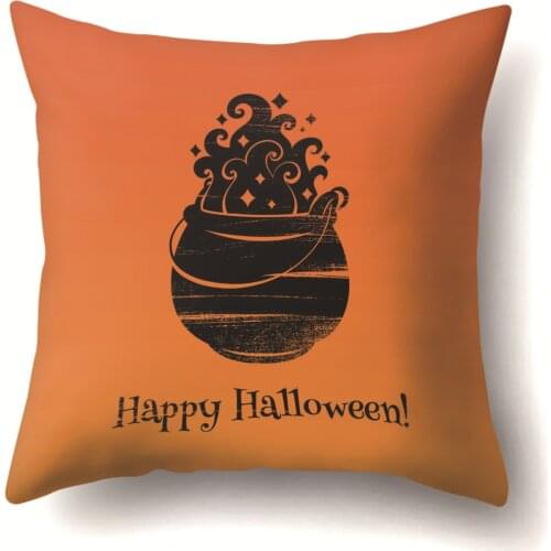 Creative Halloween Series Cushion Cover Soft Polyester Pumpkin Spider Bat Cat Decorative Pillowcase for Home Sofa Festival Decor