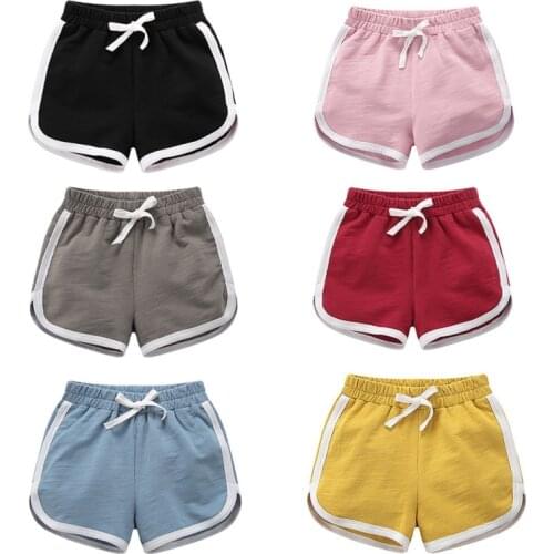 Summer Kids Baby Girls Running Pants Athletic Cotton Shorts Workout And Fashion Dolphin Summer Beach Sports