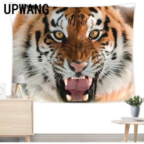 Tiger Tapestry Wall Hanging Sandy Beach Picnic Rug Camping Tent Sleeping Pad Home Decor Bedspread Sheet Wall Cloth