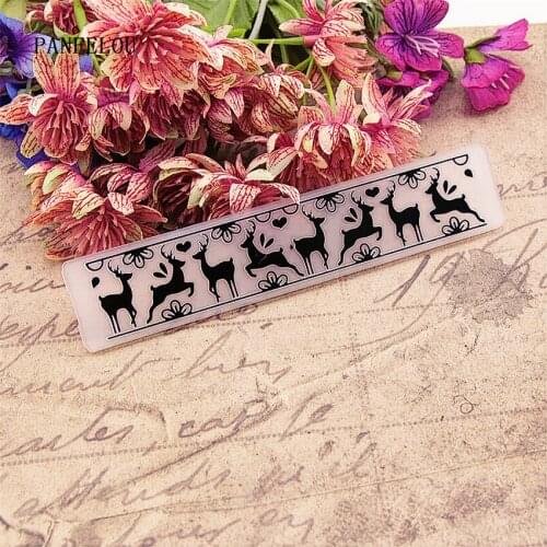 NEW Flowers elk background Embossing folders Plastic For Scrapbooking DIY Template Fondant Cake Photo Album Card Making