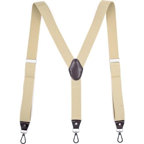 Fashion Hook Suspenders for Women Men Adult Jeans Y Back 3 Swivel Hooks Adjustable Elastic Trouser Braces Strap Belt Heavy Duty