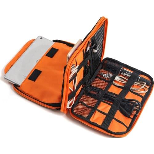 Data cable storage bag travel electronic accessories data cable bag USB charger mobile power double-layer digital tool kit