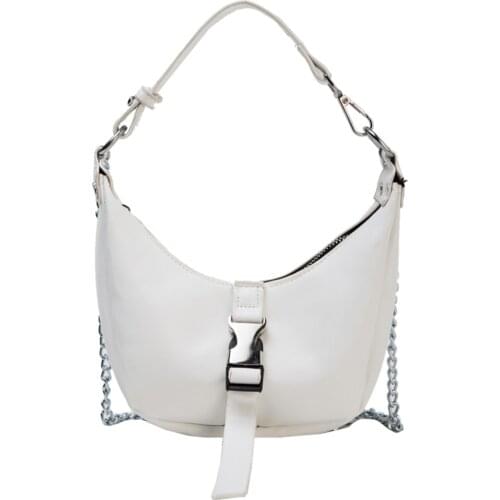 Women Casual Shoulder Bags Chain Female Solid Color PU Leather Female Stylish Messenger Crossbody Totes Handbags