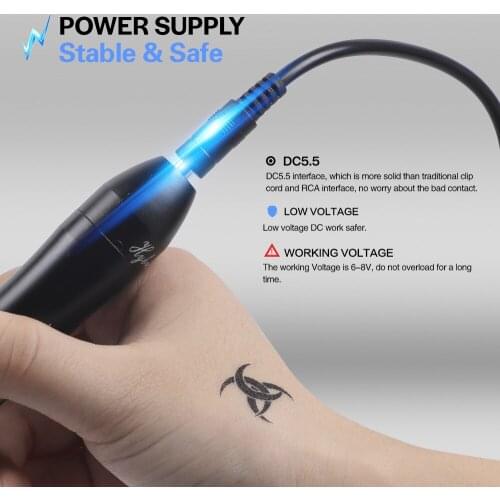 Tattoo Machine Pen Professional Permanent Eyebrow Lip Vontour Pen Beauty Art Tattoo Pencil With Neddles