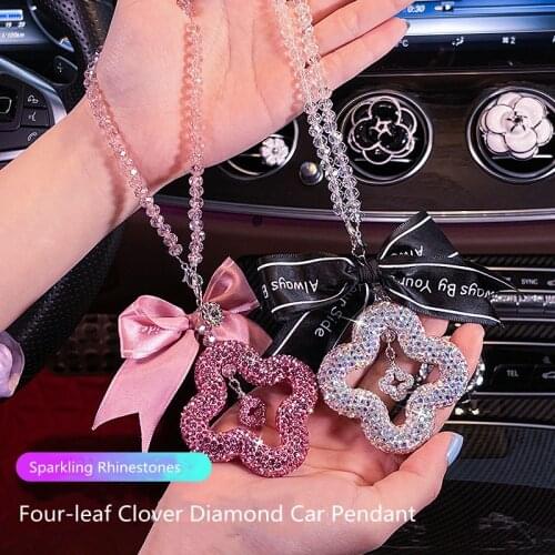 New fashion ladies car interior decorations spirit fox rhinestones plush car pendant for all cars