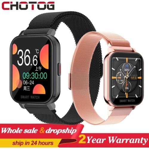 1.54 Full Touch Smart Watch Men Women Body Temperature Smartwatch Heart Rate Monitor Music Control Sport Watches For Android IOS
