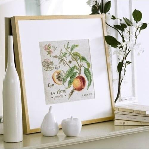 14/16/18/27/28 Top Quality Counted Cross Stitch Kit Peach LA Peche Fruit Botanical Botanique cross stitch embroidery