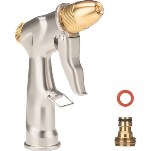 High Pressure Power Water Gun Car Washer Metal Water Garden Cleaning Gun Hose Rotating Adjustable Spray Sprinkler Cleaning Tool