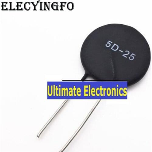 20pcs Thermistor NTC5D-25 5D-25 5D25 25MM Diameter Negative Temperature coefficient