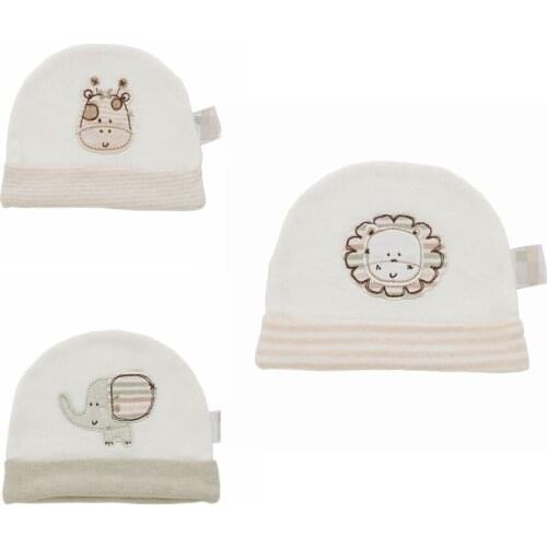 3pcs/lot Unisex Newborn hat baby cap for boy 100% Organic Cotton 0-3 months Soft Cute beanies for boy girl Baby hat Accessories
