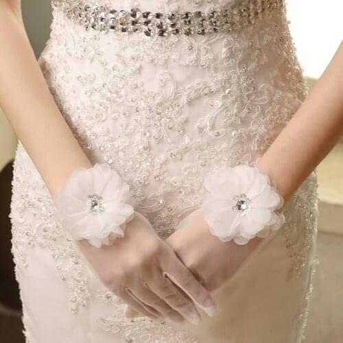 5pc/lot New sexy white short lace women girl princess lady dancing performance wedding gloves gloves wholesale
