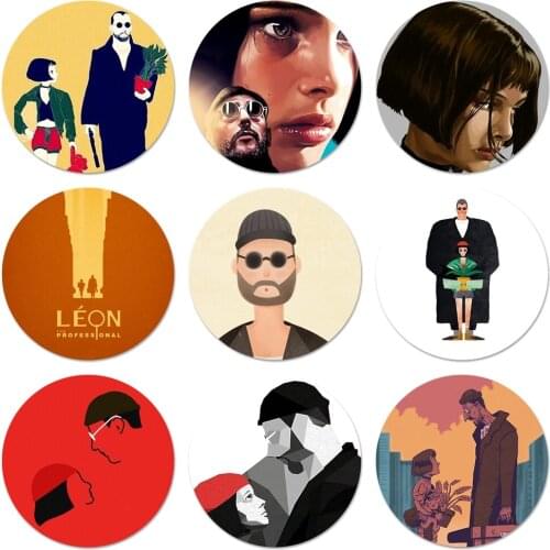 58mm Leon Matilda Natalie Portman Movie Poster Badge Brooch Pin Accessories For Clothes Backpack Decoration gift