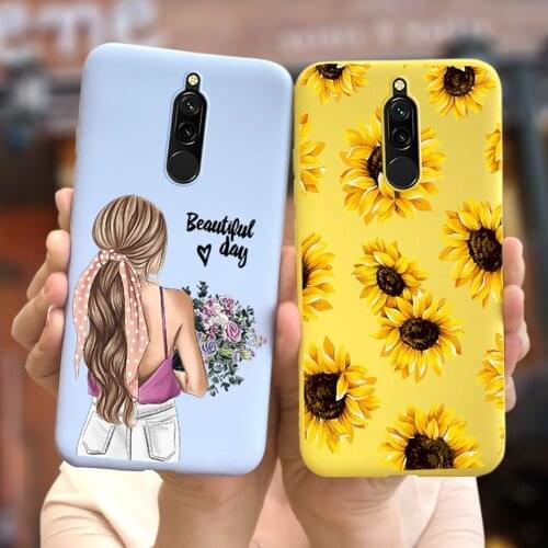 For Xiaomi Redmi 8 Case 6.22'' New Fashion Sunflower Phone Cases For Xiaomi Redmi 8 Back Cover Redmi8 Full Bumper Soft Slim Case