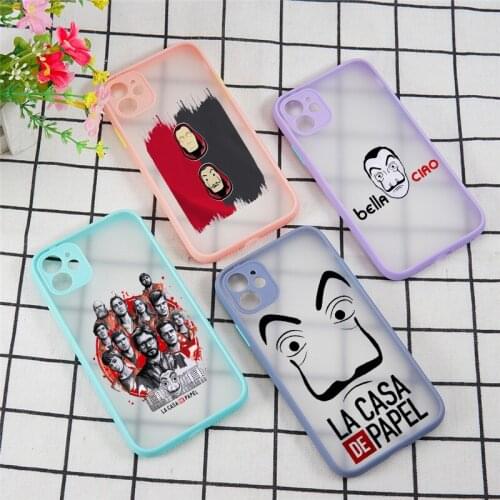 JAMULAR Spain TV La Casa De Papel Case for iPhone 11 Pro X XS XR Max 6 6S 7 8 Plus 9 SE2020 Matte Transparent Phone Back Cover