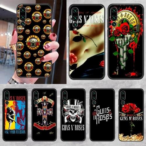 Rock band Guns roses Phone case For Huawei P Mate P10 P20 P30 P40 10 20 Smart Z Pro Lite 2019 black luxury back silicone