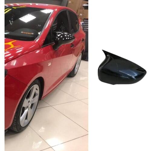 FOR Seat Ibiza Mk4 2009 2010 2011 2012 2013 2014 2015 2016 2017 Batman Bat Mirror Cover Black Piano Black
