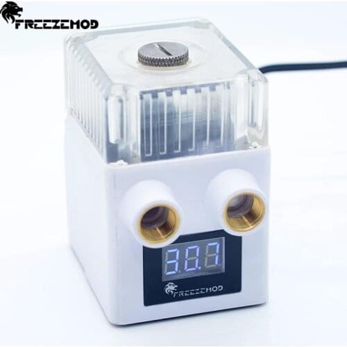 FREEZEMOD Water Cooling Integrated Water Tank Pump Ceramic Bearing 450L Flow 2020 Model,RGB Light 12V,PUB-12WX