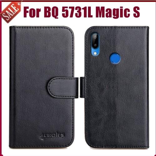 Hot! BQ 5731L Magic S Case 5.84" 6 Colors Flip Soft Leather Phone Wallet Cover For BQ 5731L Magic S Case Stand Card Slots