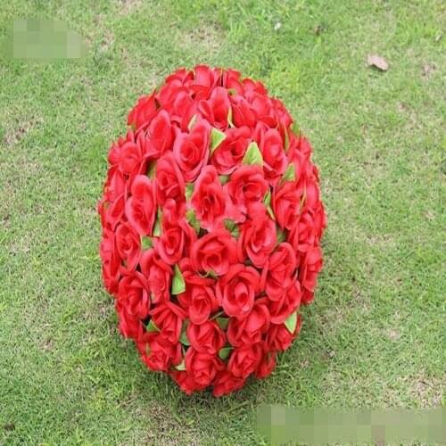 30CM 12 inch Artificial Simulation of high-quality encryption kissing rose flower ball for the New Year festive Wedding Decorati