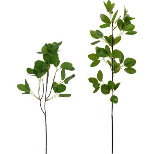 Artificial Leafy Plants Greenery Stems Fake Leaf Decoration Flower Arrangement Plastic Tree Branches Wedding Home Decor