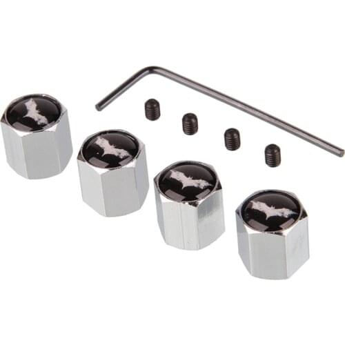 4Pcs Anti-theft Auto Wheel Tire Valve Caps Tyres Air Valves Stem Caps Cover Automobiles Trucks Protection Bat Styling Valve Caps