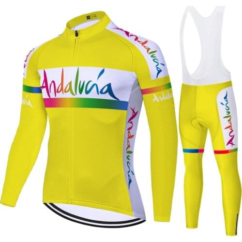 Andalucia Summer Spirng Verano Equipo Mallots Maillot Maglia Uomo Completo Uniforme Ropa Ciclismo Hombre Abbigliamento Ciclismo