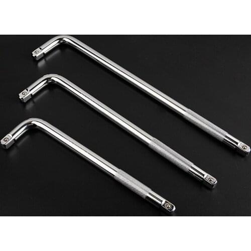 1/2" 10",12",14" L Type Connecting Rod Drive Socket Extension Bar L-shaped CR-V Bent Rod Socket Wrench Auto Repair Tools