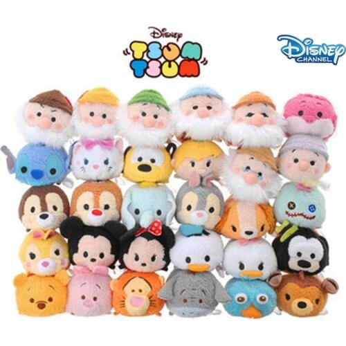 Disney Plus Tsumtsum Stitch Princess Disney Mini Figure Plush Cute Doll Mickey Minnie 9Cm Toys For Girls Kids Toys Birthday Gift
