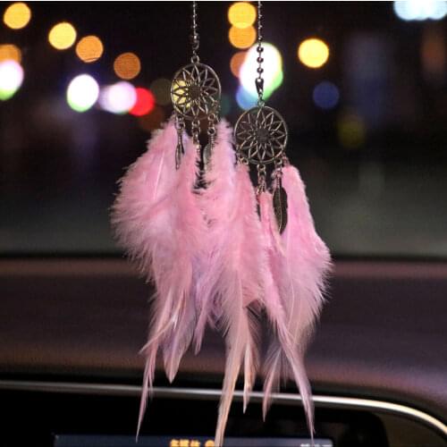 Mini Dream Catcher Car Pendant Wind Chimes Feather Decoration Home Decor & Wall Hanging Adornment Handmade Dreamcatcher Gifts