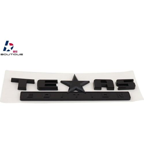 Black Texas Edition for SIERRA Silverado Door Trunk Emblem Badge Sticker