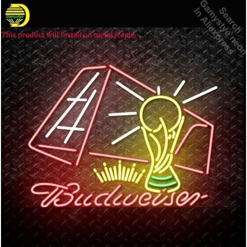 Budweise Football Neon Sign decor GLASS Tube Handcraft Light Signs custom Brand logo custom lighted personalized Art neon lamps