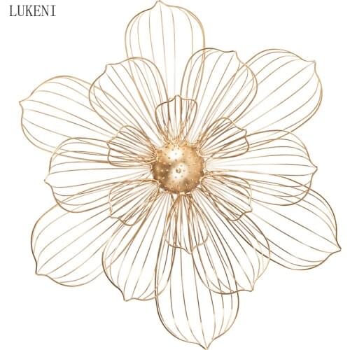 New Chinese Style Light Luxury Living Room Porch Sofa Background Wall Decoration Pendant Iron Metal Lotus Wall Decoration