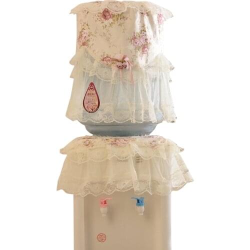 Pastoral lace water dispenser cover barrell water bottle cover decorative lace bucket dust proof cover for water cooler