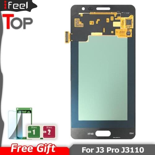 Super AMOLED Adjustable LCD For Samsung Galaxy J3 pro J3109 J3110 J3119 LCDS Display Touch Digitizer Screen