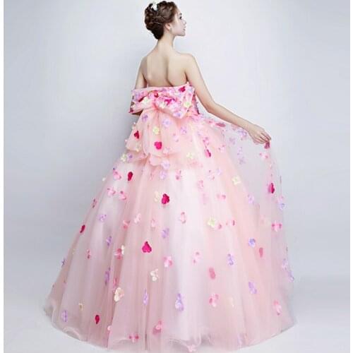 100% real bowknot back flower petals luxury ball gown medieval dress Renaissance gown queen Victorian Belle Ball gown