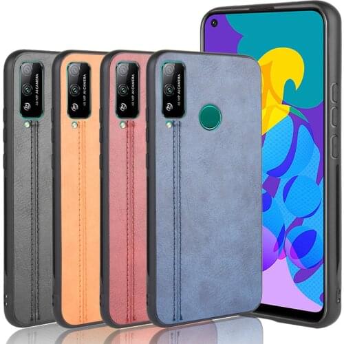 Huawei Honor Play 4T Case 6.39 inch Lightweight Calfskin PU Leather lines Soft Edge Phone Case for Honor Play4T Back Cover