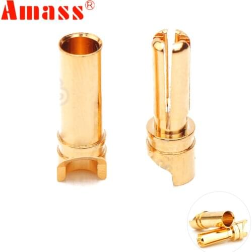 20pcs/lot Amass 3.5mm Banana Plug Male Female Connector Gold Plated for Rc Battery Rc Motor ESC Rc Accessories (10 pair )