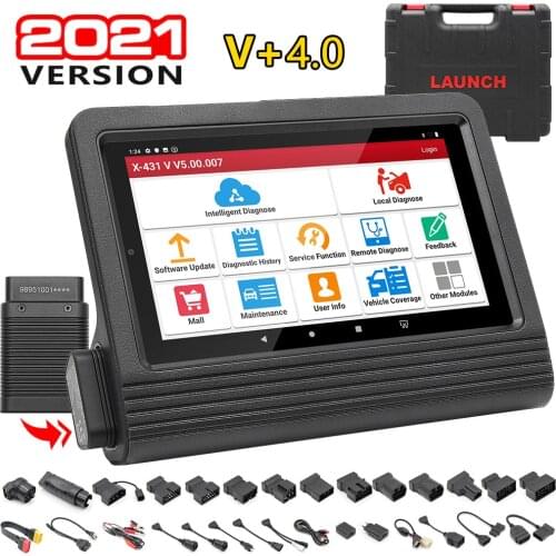 Launch X431V V4.0 Full System 8-inch Tablet, Complete Set of Adapter Cables, Diagnostic Computer