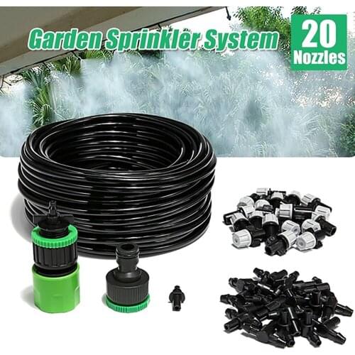 20M DIY Drip Irrigation System Automatic Watering Garden Hose Micro Drip Watering Kits with Adjustable Drippers