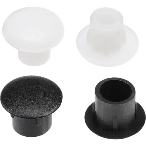 Uxcell 30/50/100Pcs Screw Cap Cover 5/8mm Dia Plastic Locking Hole Plug Button Top Flush Type for Cabinet Cupboard Shelf