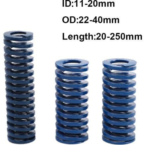 1Pcs Blue Light Load Mould Die Springs Spiral Stamping Compression Spring OD22-40 ID11-20