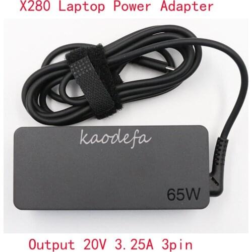 ADLX65YLC2A For X280 Laptop Power Adapter 20V 3.25A 3pin FRU 02DL127 02DL111 02DL107 02DL129 02DL109 01FR027 100% TEST ok