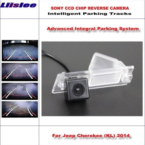 Car Parking Rear View For Jeep Cherokee KL 2014 Reverse Back up Camera Intelligent Dynamic Guideline Trajectory HD CCD