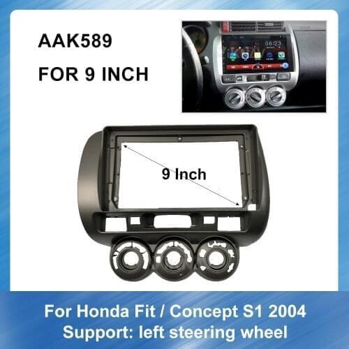 Car Radio Fascia For Honda-Left Peptide Fit-Concept S1 2004 DVD frame Dash Mount Kit Adapter Trim Facial Panel Frame Dashboard