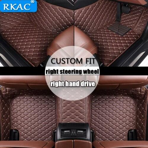 RKAC For right hand drive Custom car floor mats for Jeep Grand Cherokee renegade compass Commander Cherokee car styling