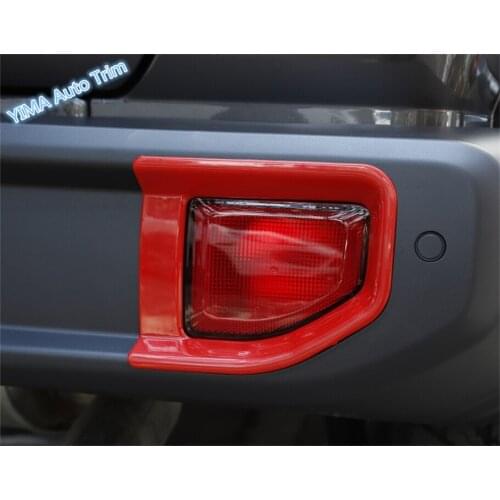 Lapetus Car Styling Colorful Rear Trunk Tailgate Fog Lights Lamp Bumper Decoration Cover Trim Fit For Jeep Wrangler JL 2018 2019