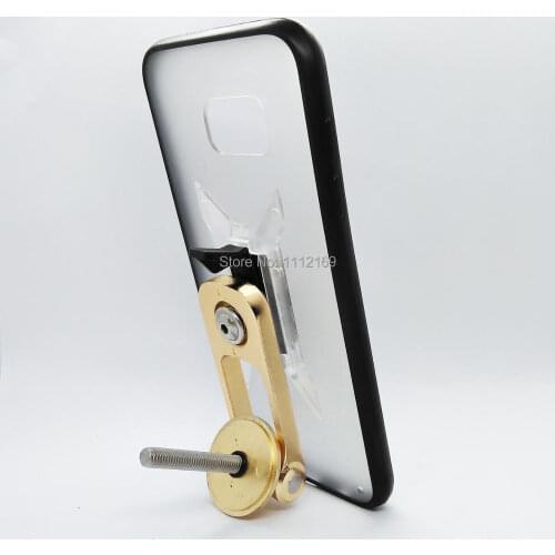 Stem Cap Bicycle Mount Phone Holder Aluminum Alloy Bike Mount with ClipGrip TPU PC Case and Wrench for Galaxy S7/S7 Edge