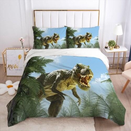 3D Print Dinosaur Children Kids Boys Gifts Bedding Sets Duvet Cover with Pillowcase Twin Full Queen King Sizes Home Decoration